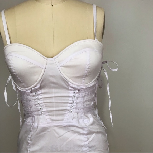 NWT White Corset Dress Size S\M - Picture 5 of 11